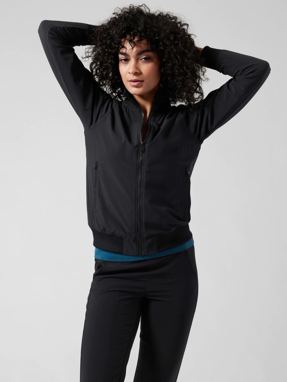 Athleta Brooklyn Bomber Jacket II in Black, Women’s size Medium